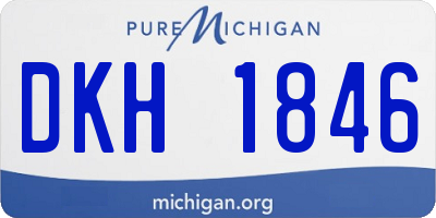 MI license plate DKH1846