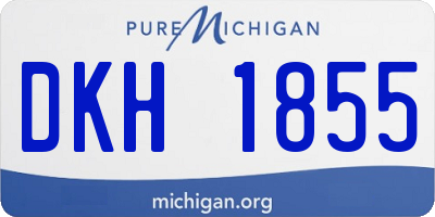 MI license plate DKH1855