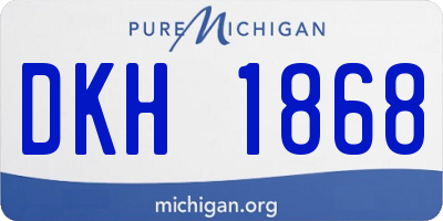 MI license plate DKH1868