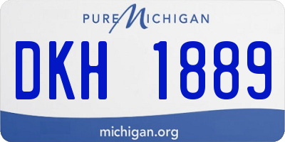 MI license plate DKH1889