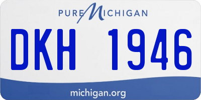 MI license plate DKH1946