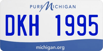 MI license plate DKH1995
