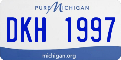 MI license plate DKH1997