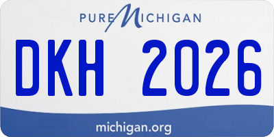 MI license plate DKH2026