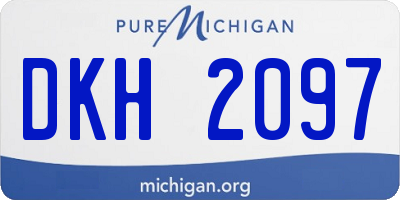 MI license plate DKH2097