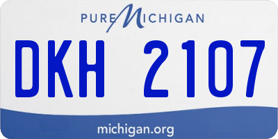 MI license plate DKH2107