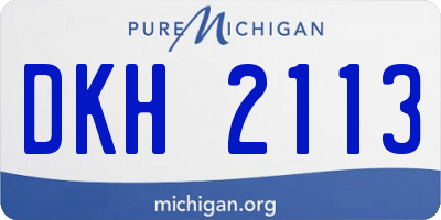 MI license plate DKH2113