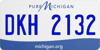 MI license plate DKH2132