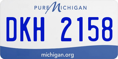 MI license plate DKH2158
