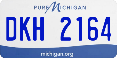 MI license plate DKH2164