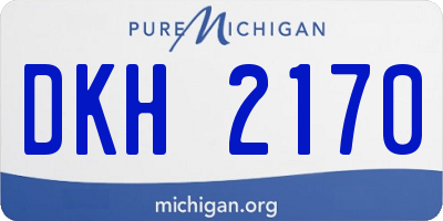MI license plate DKH2170