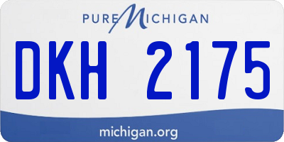 MI license plate DKH2175