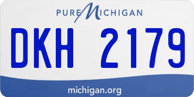 MI license plate DKH2179