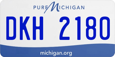 MI license plate DKH2180