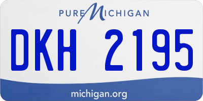 MI license plate DKH2195