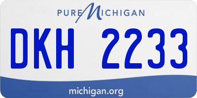 MI license plate DKH2233