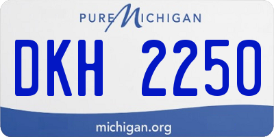 MI license plate DKH2250