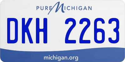 MI license plate DKH2263