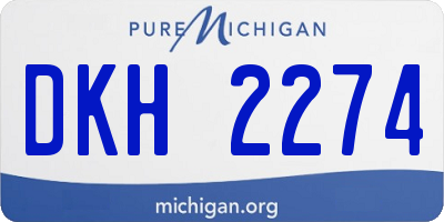 MI license plate DKH2274