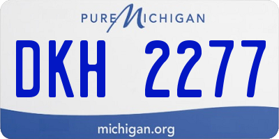 MI license plate DKH2277