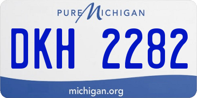 MI license plate DKH2282