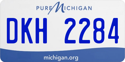 MI license plate DKH2284
