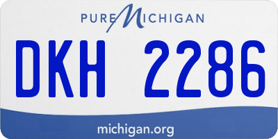 MI license plate DKH2286