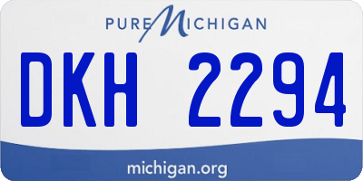 MI license plate DKH2294