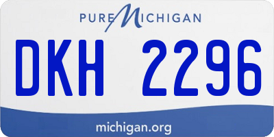 MI license plate DKH2296