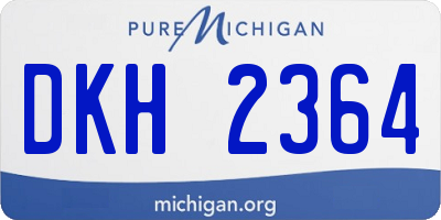 MI license plate DKH2364