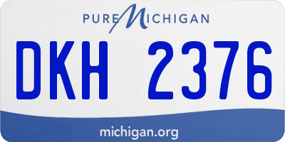 MI license plate DKH2376