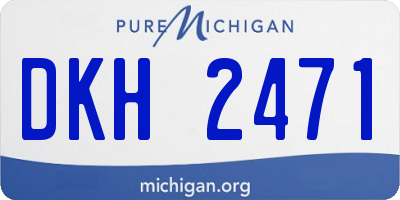 MI license plate DKH2471