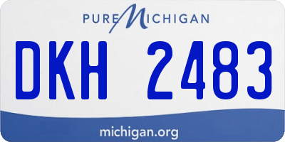 MI license plate DKH2483