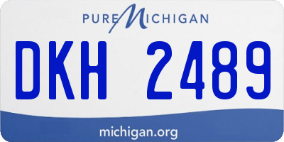 MI license plate DKH2489