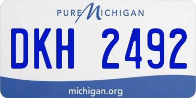MI license plate DKH2492