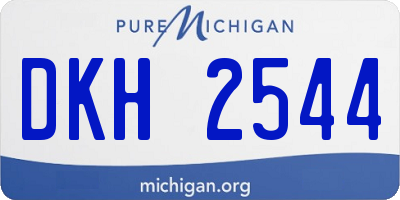 MI license plate DKH2544