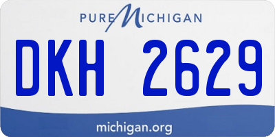 MI license plate DKH2629