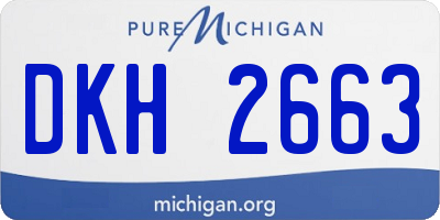 MI license plate DKH2663