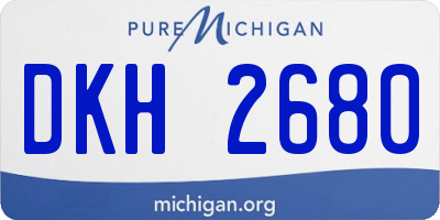 MI license plate DKH2680