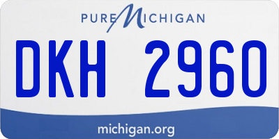 MI license plate DKH2960