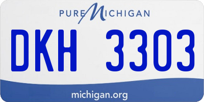 MI license plate DKH3303