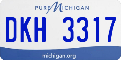 MI license plate DKH3317