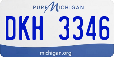 MI license plate DKH3346