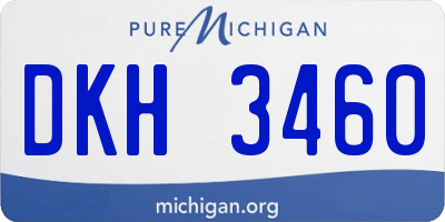 MI license plate DKH3460