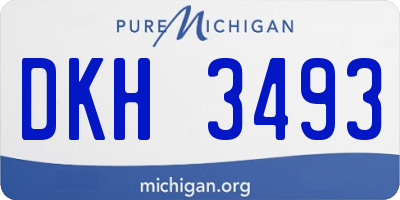 MI license plate DKH3493