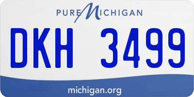 MI license plate DKH3499