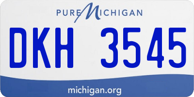 MI license plate DKH3545