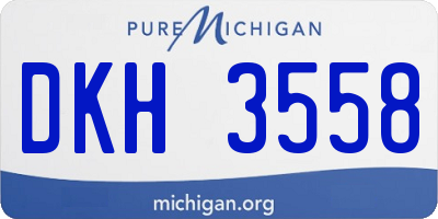 MI license plate DKH3558