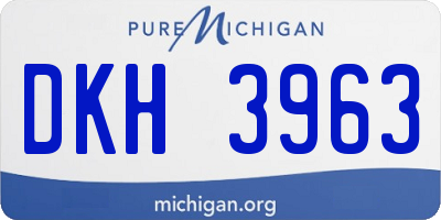 MI license plate DKH3963