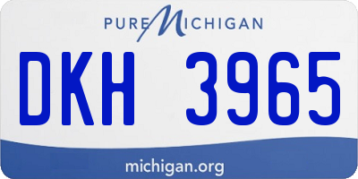 MI license plate DKH3965